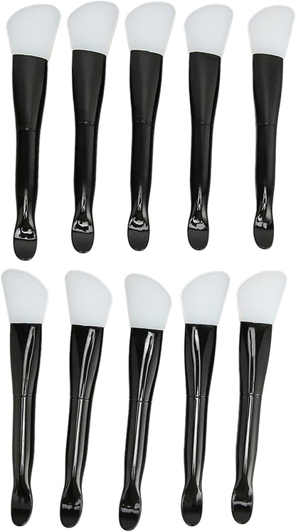 10Pcs Silicone Facial Mask Brush, Mud Mask Applicator with Dual Sided Design, Clay Mask Brush with Ergonomic Handle, Mask Beauty Tool for Mud Clay Mask Modeling Mask Body Lotion