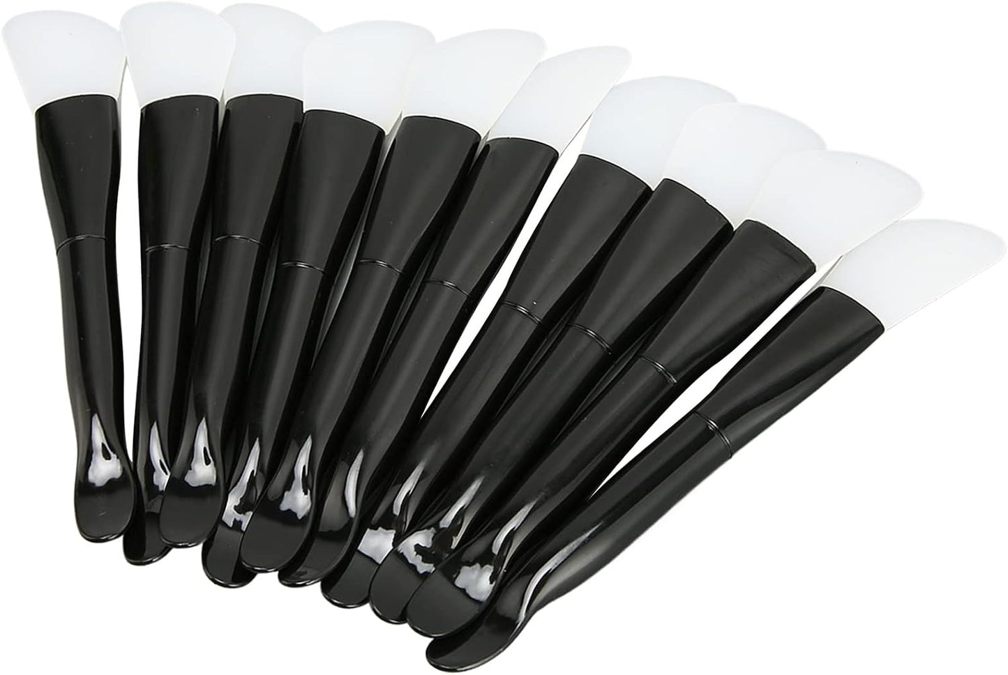 10Pcs Silicone Facial Mask Brush, Mud Mask Applicator with Dual Sided Design, Clay Mask Brush with Ergonomic Handle, Mask Beauty Tool for Mud Clay Mask Modeling Mask Body Lotion